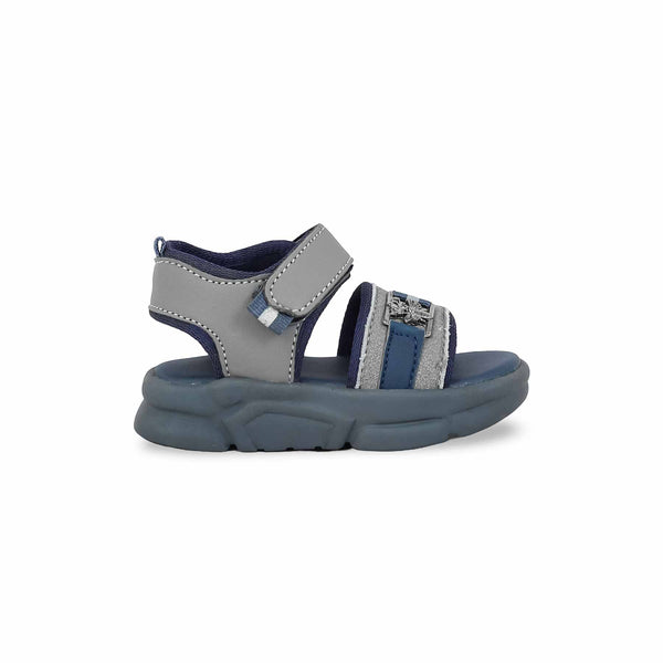 Boys Grey Formal Sandal KD4782