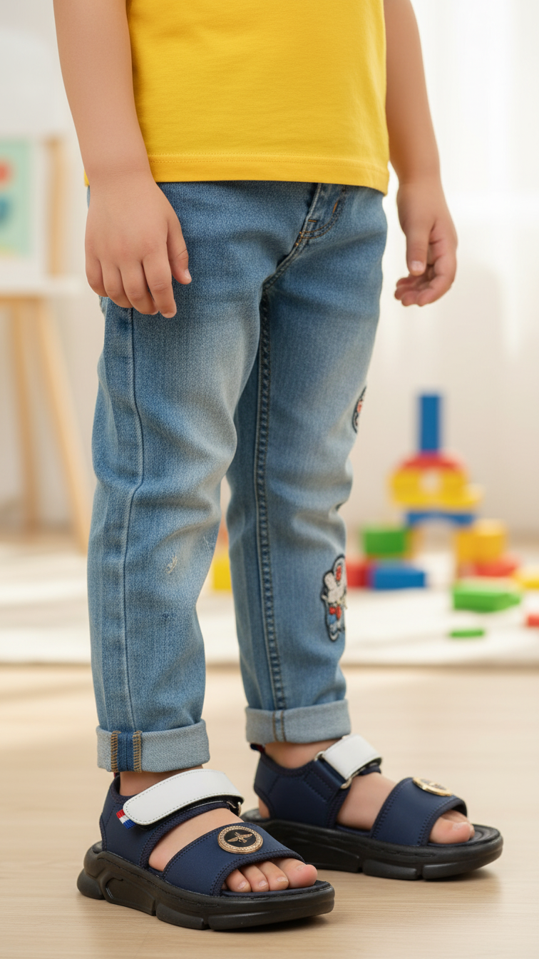 Boys Navy Formal Sandal KD4787