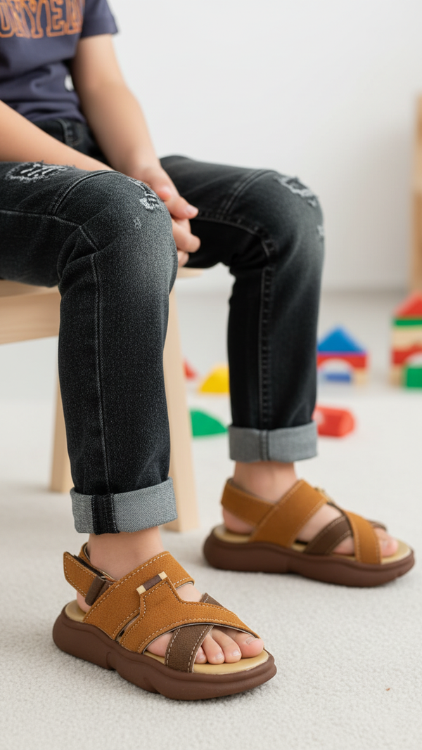 Boys Brown Casual Sandal KD4789