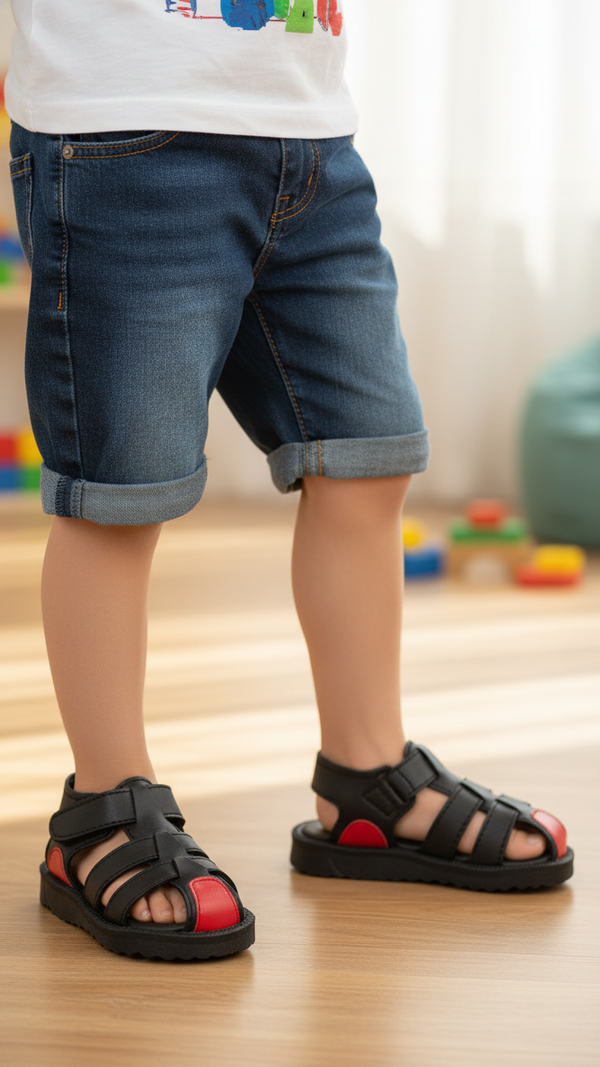 Babies Black Casual Sandal KD4803