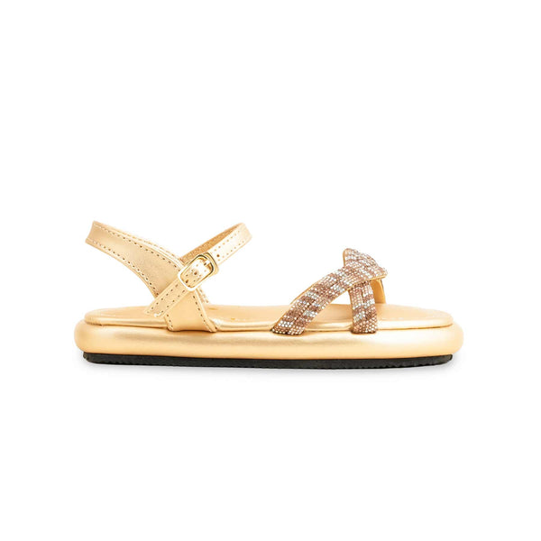 Girls Golden Fancy Sandal KD4808