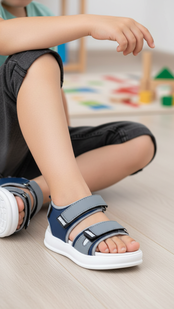 Babies Grey Casual Sandal KD4827