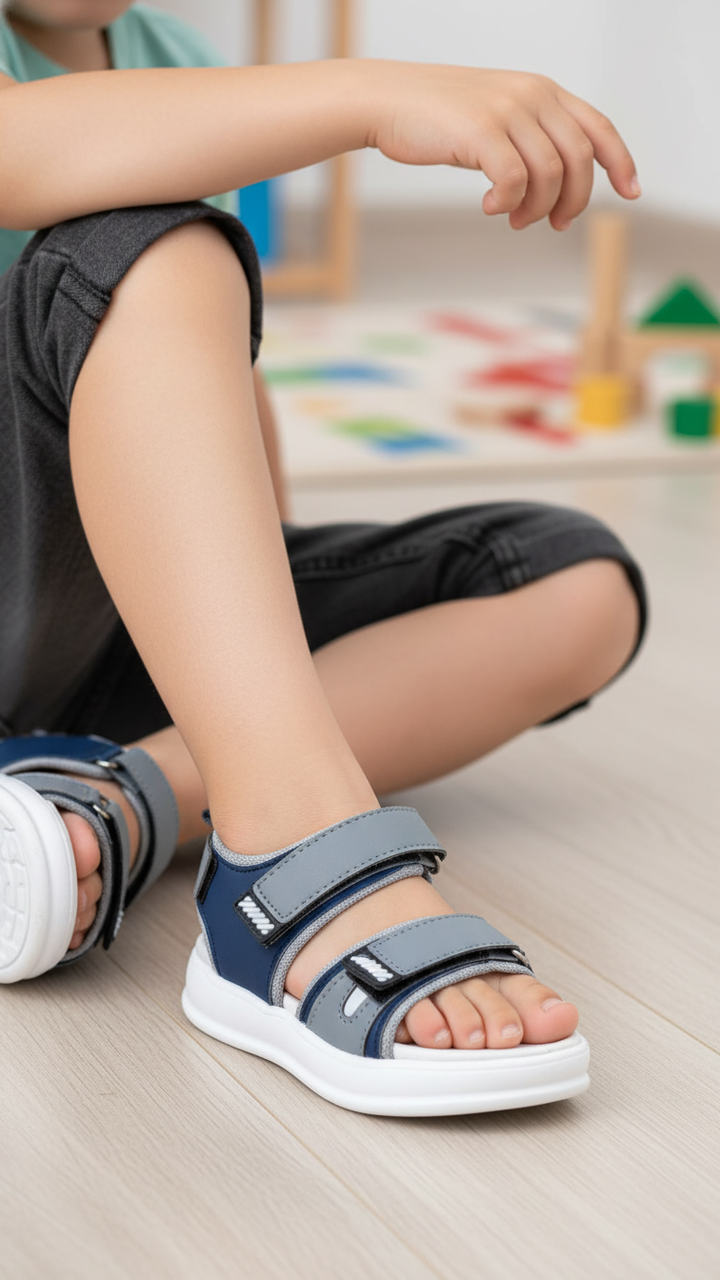 Babies Grey Casual Sandal KD4827