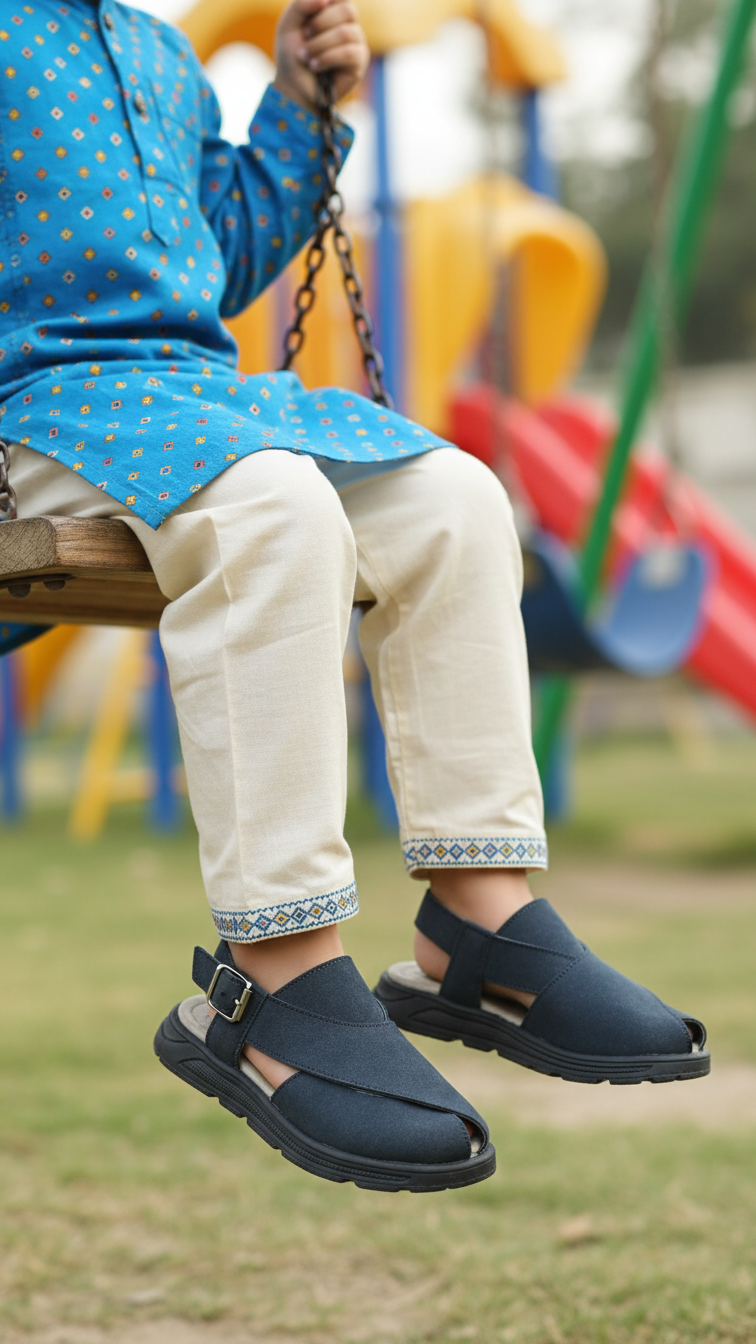 Boys Navy Peshawari Chappal KD4840
