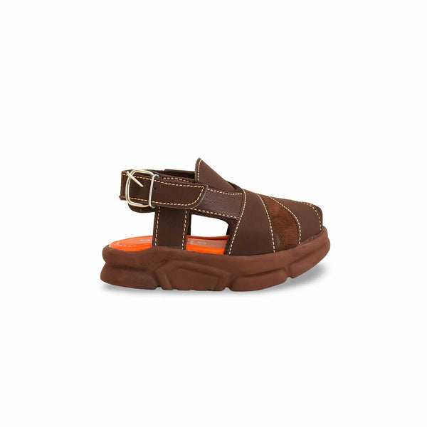 Boys Brown Peshawari Chappal KD4877