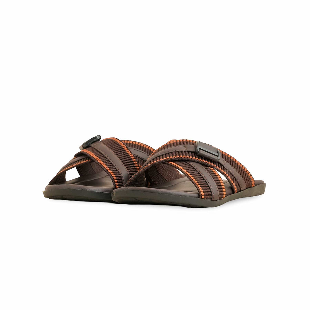 Boys Brown Casual Slipper KD4881