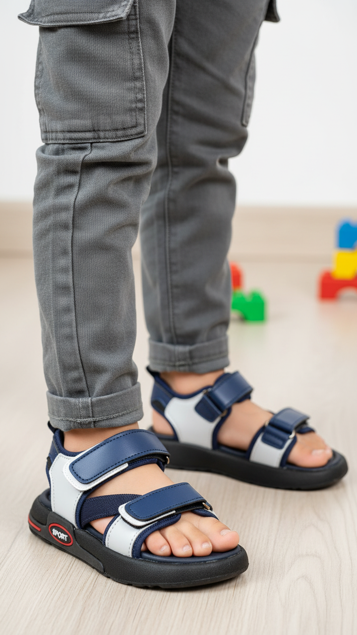 Boys Navy Casual Sandal KD4884