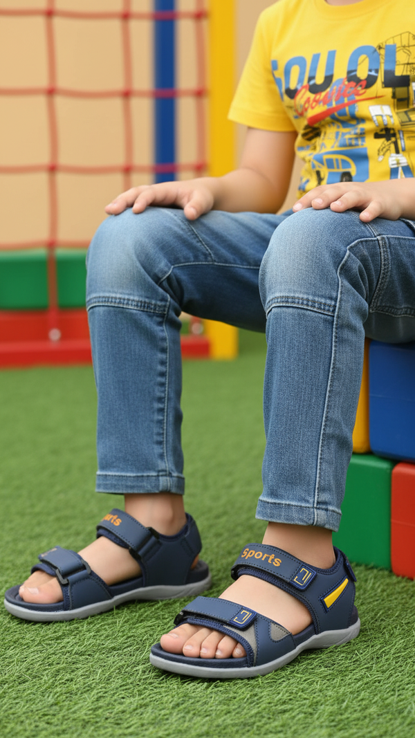 Boys Navy Casual Sandal KD4908