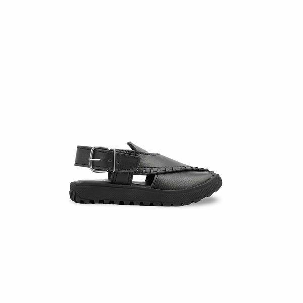 Boys Black Peshawari Chappal KD4929