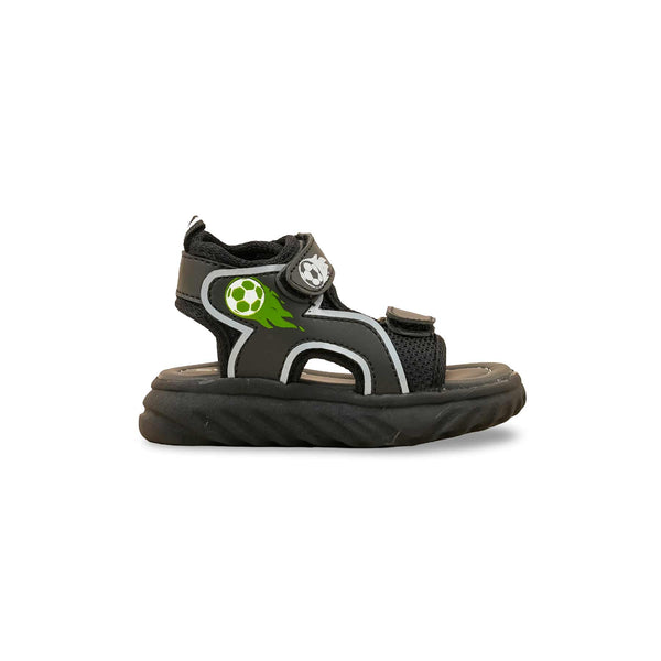 Boys Black Casual Sandal KD4930