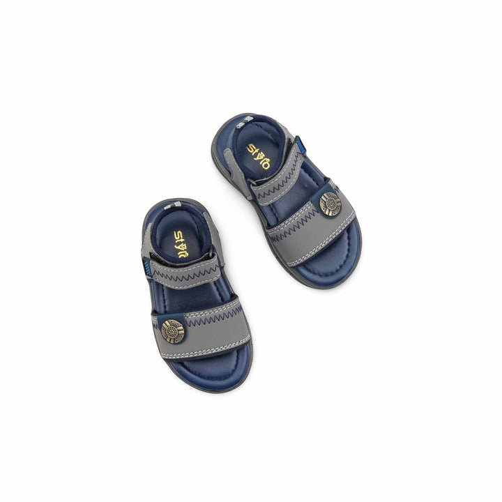 Boys Grey Casual Sandal KD4936