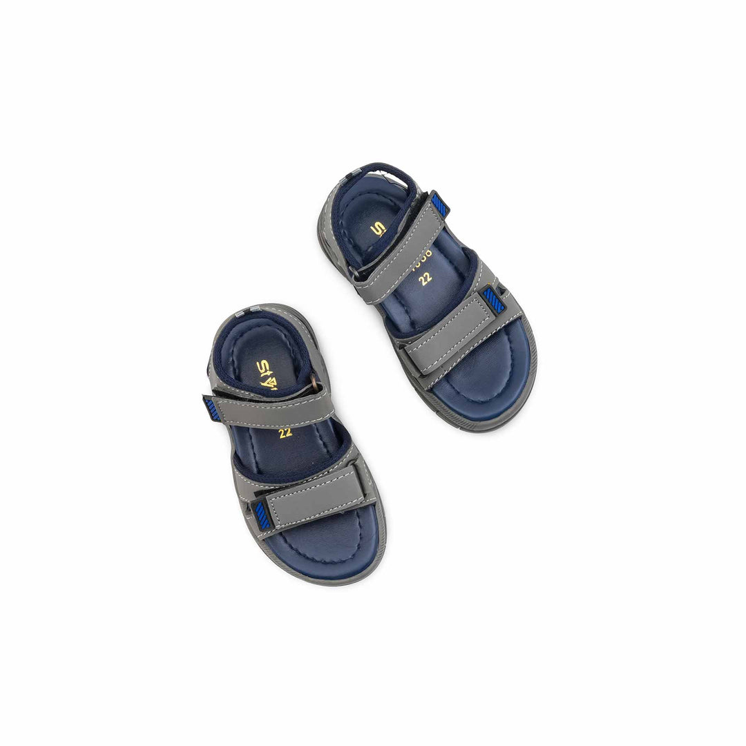 Boys Grey Casual Sandal KD4938
