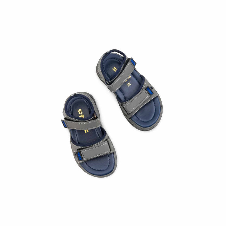 Boys Grey Casual Sandal KD4938