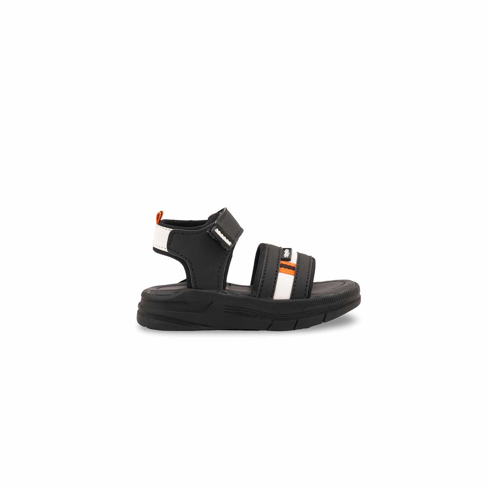 Boys Black Casual Sandal KD4939
