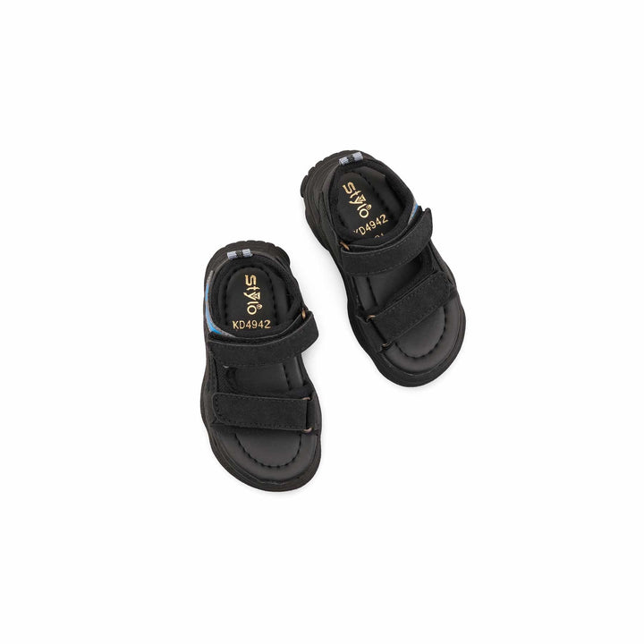 Boys Black Casual Sandal KD4942