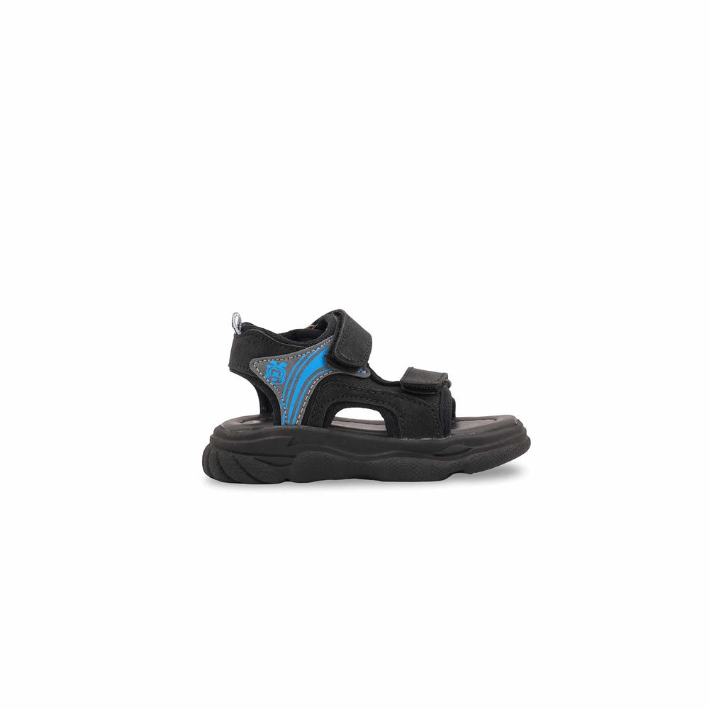 Boys Black Casual Sandal KD4942