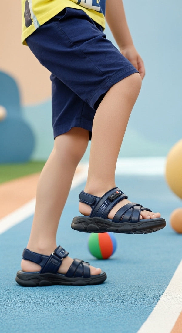 Boys Navy Formal Sandal KD4945