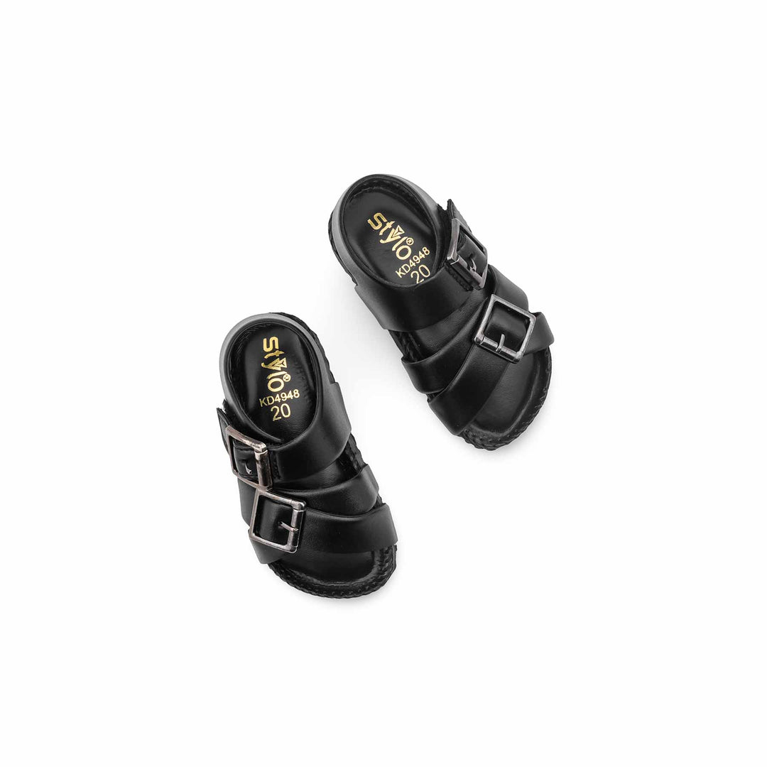 Boys Black Formal Sandal KD4948