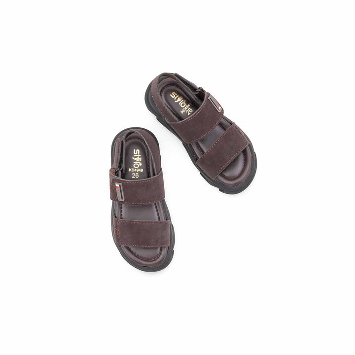 Boys Brown Formal Sandal KD4949
