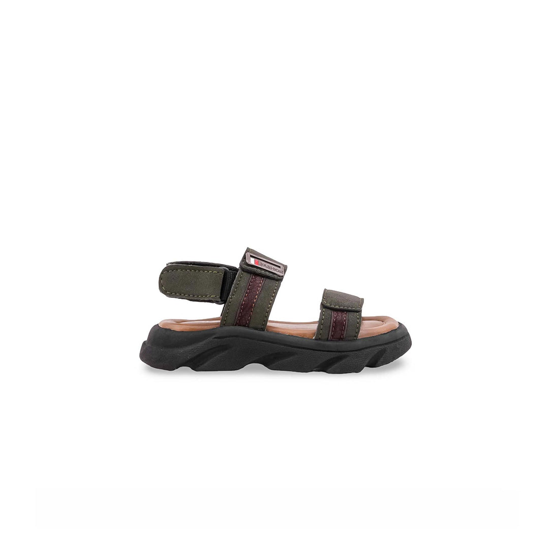 Boys Olive Formal Sandal KD4949