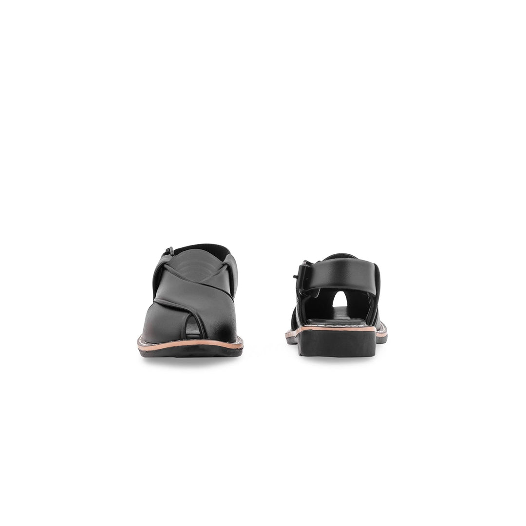 Boys Black Peshawari Chappal KD4951