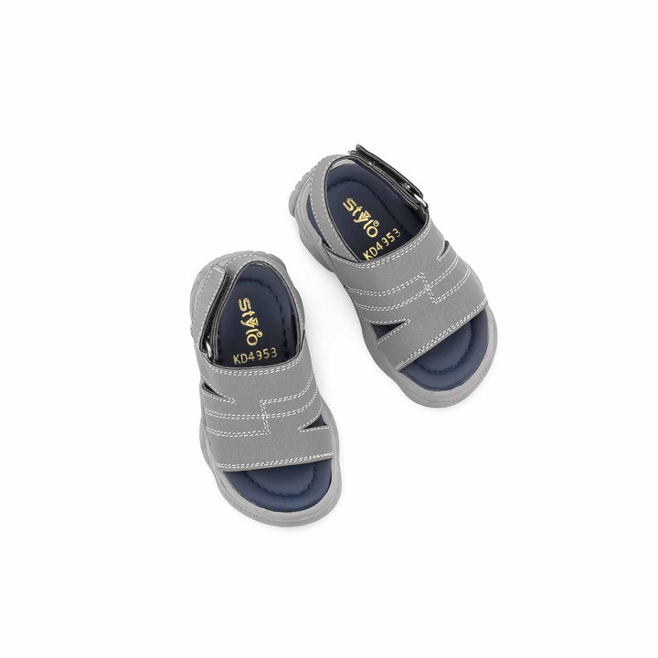Boys Grey Casual Sandal KD4953