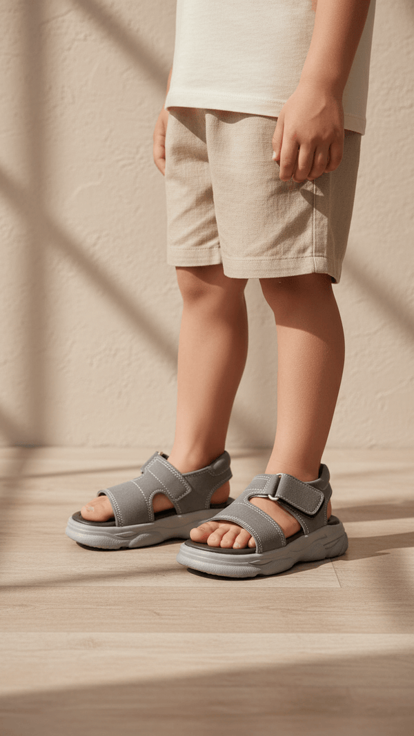 Boys Grey Casual Sandal KD4954