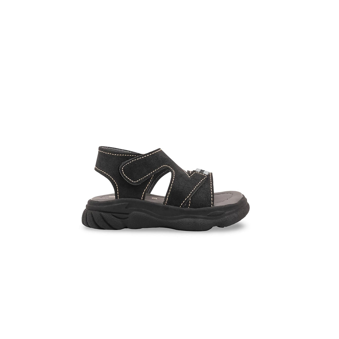 Boys Black Casual Sandal KD4955