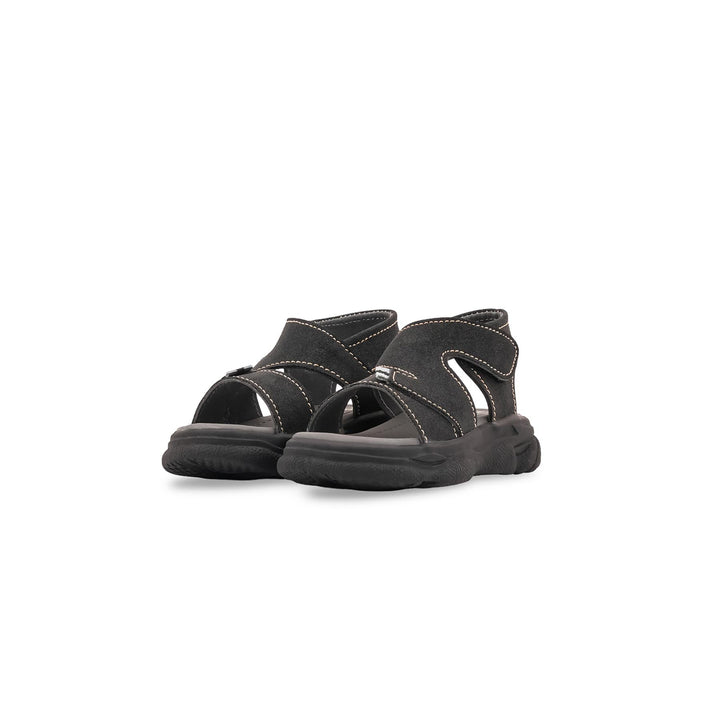 Boys Black Casual Sandal KD4955