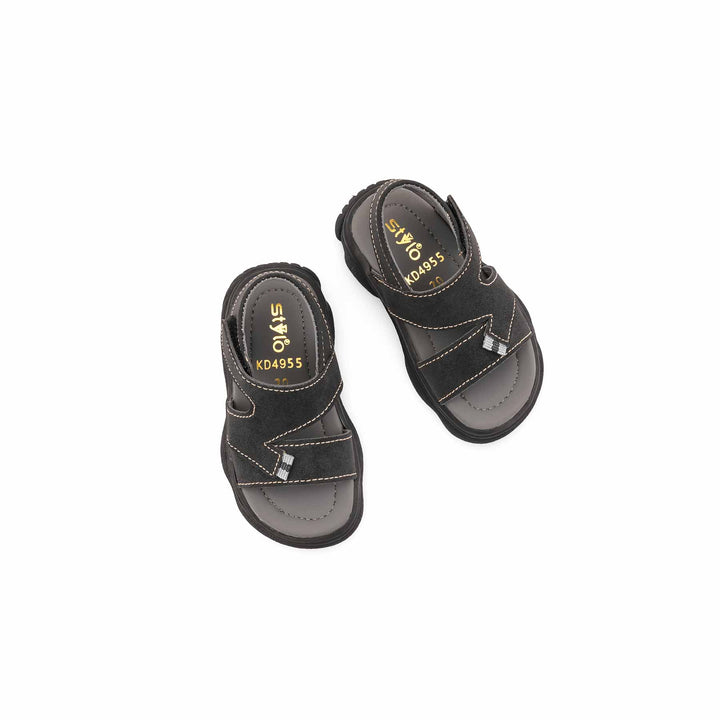 Boys Black Casual Sandal KD4955