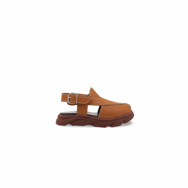 Boys Olive Peshawari Chappal KD4957