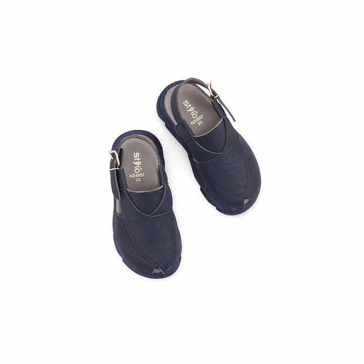 Boys Navy Peshawari Chappal KD4957