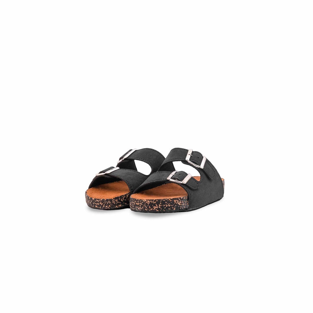Boys Black Casual Slipper KD4966