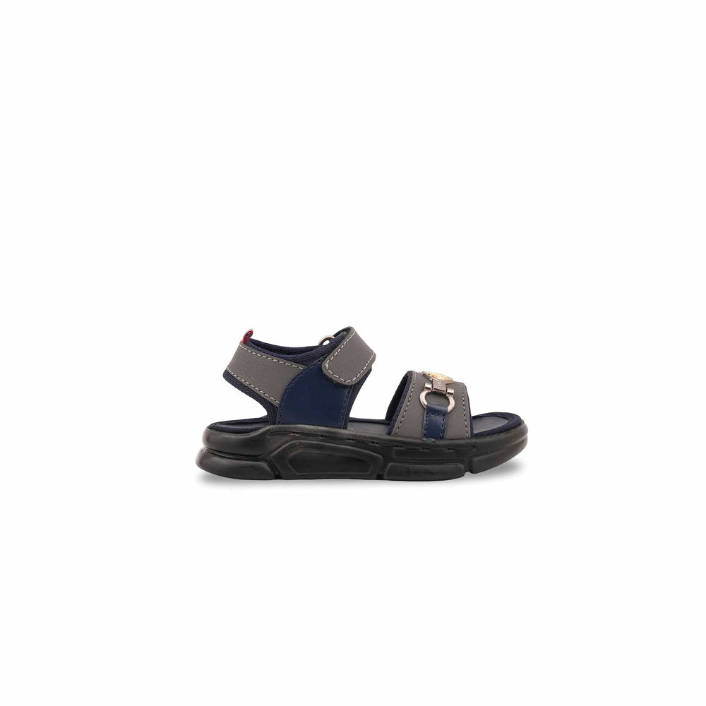 Boys Grey Formal Sandal KD4968