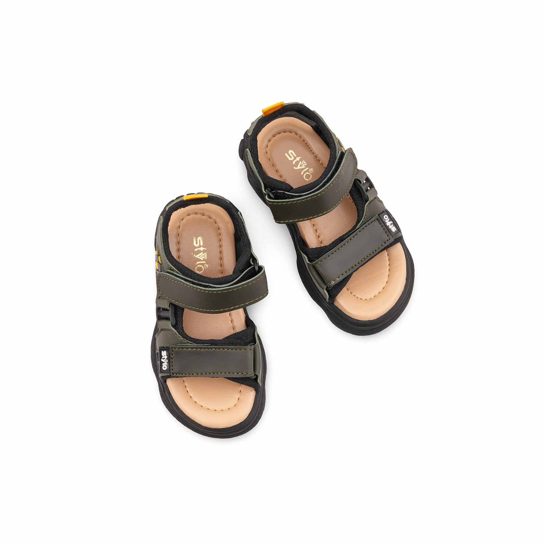 Boys Olive Casual Sandal KD4972