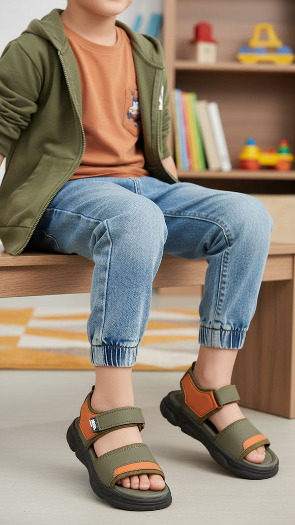 Boys Green Casual Sandal KD4973