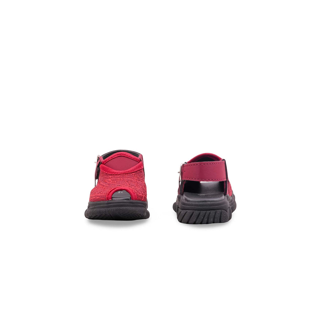 Boys Maroon Peshawari Chappal KD4975