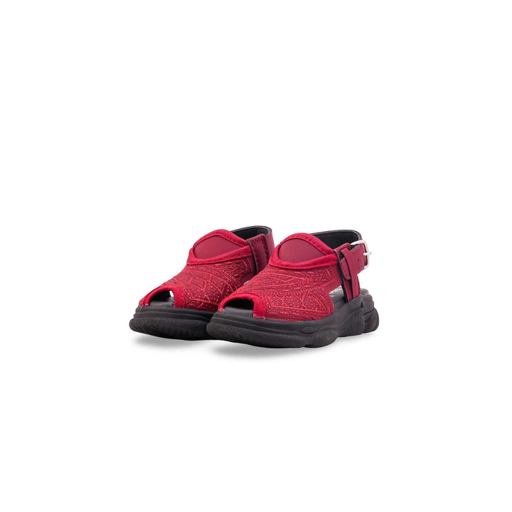 Boys Maroon Peshawari Chappal KD4975
