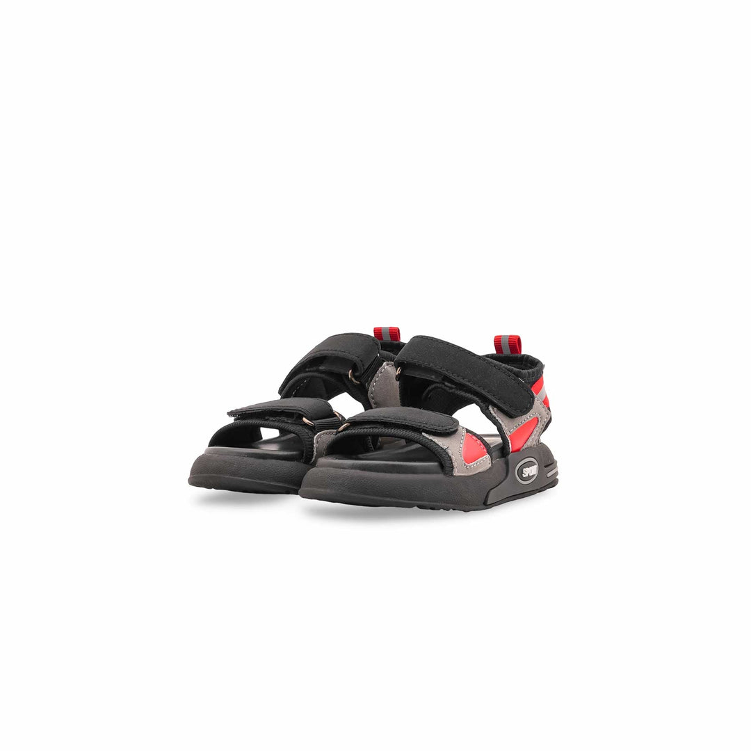 Boys Black Casual Sandal KD4978