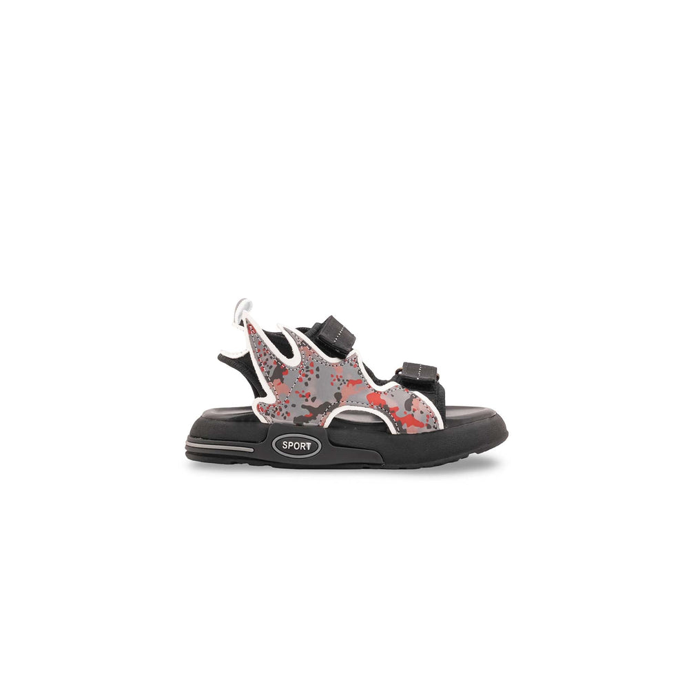 Boys Black Casual Sandal KD4979
