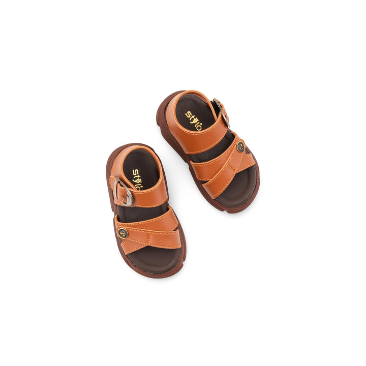 Boys Brown Formal Sandal KD4981