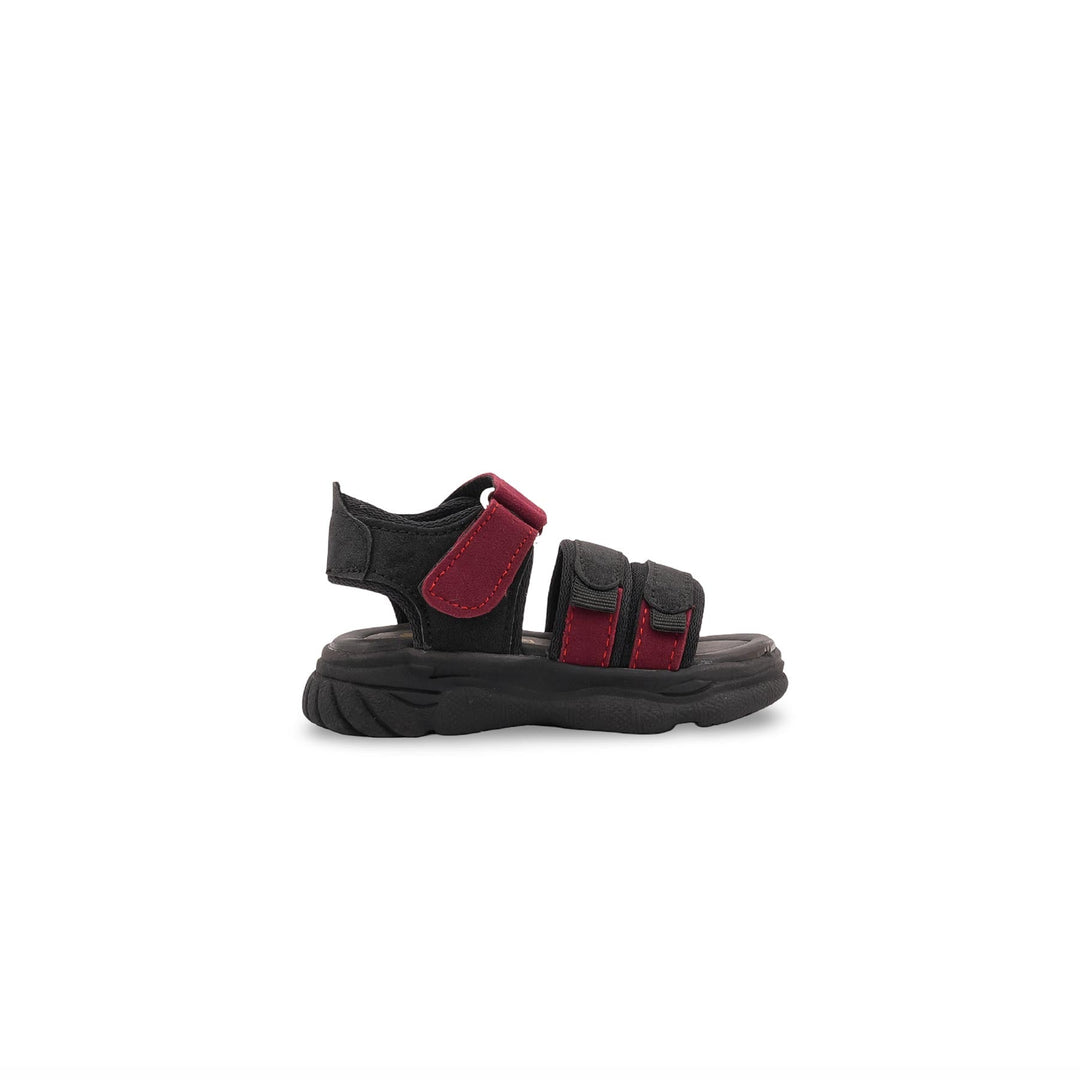 Boys Black Casual Sandal KD4982