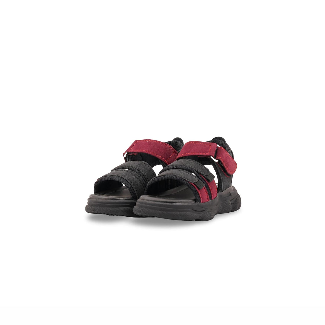 Boys Black Casual Sandal KD4982