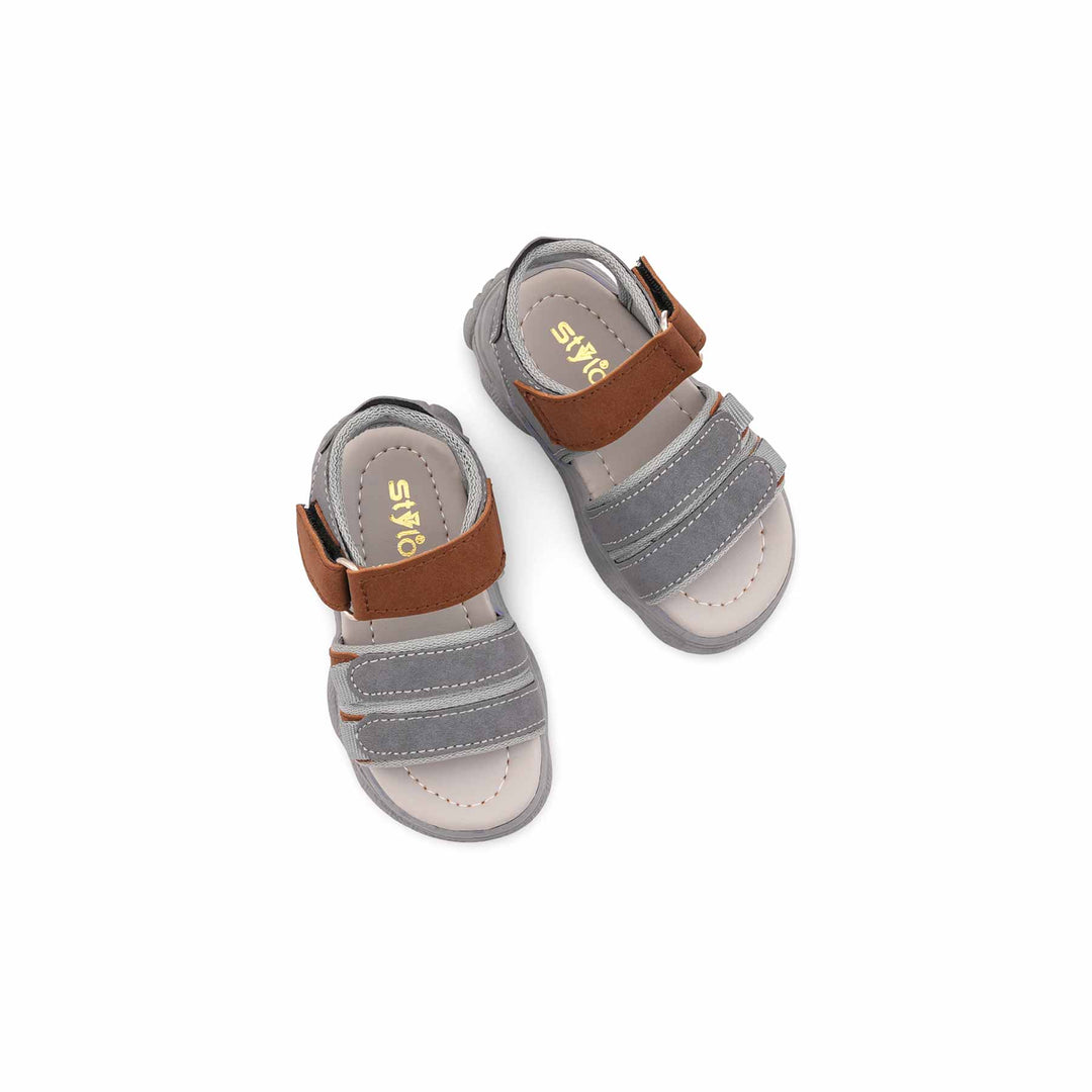 Boys Grey Casual Sandal KD4982