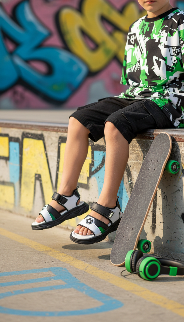 Boys White Casual Sandal KD4984