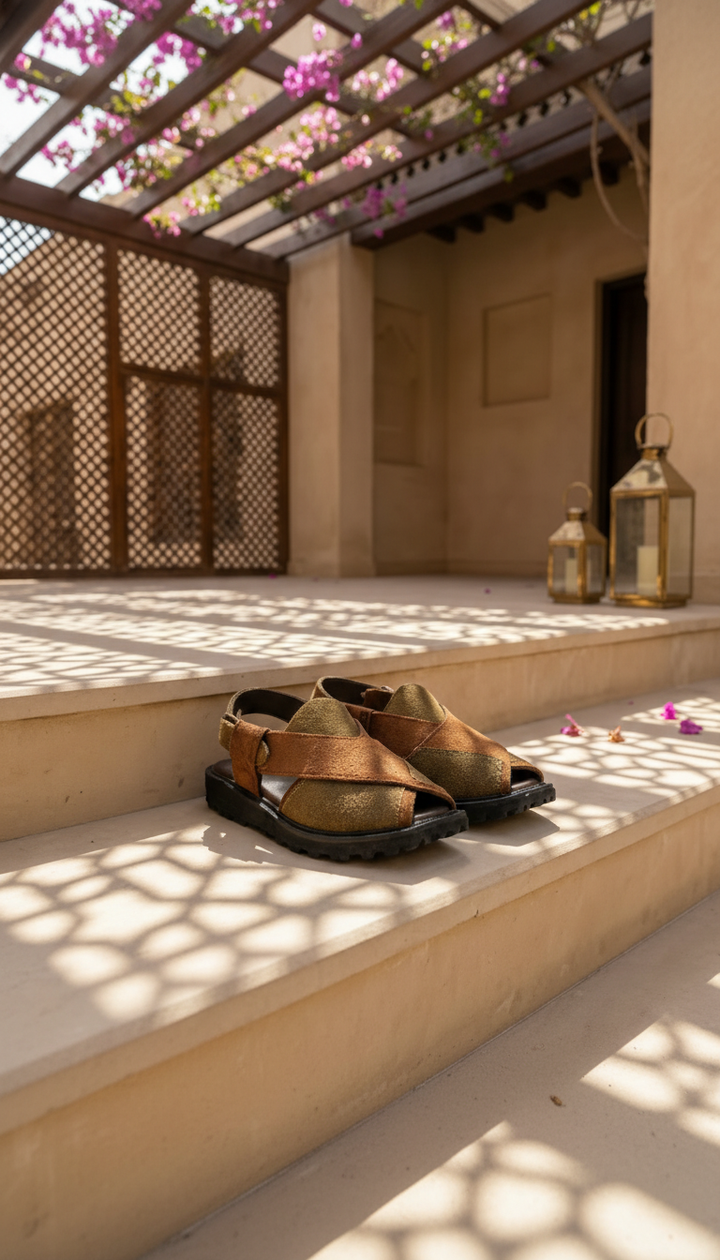 Boys Brown Peshawari Chappal KD4987