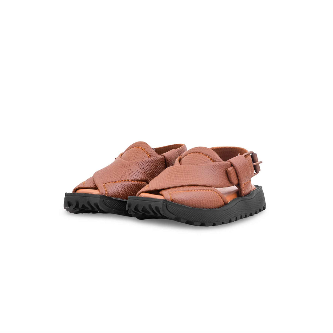 Boys Brown Peshawari Chappal KD4988