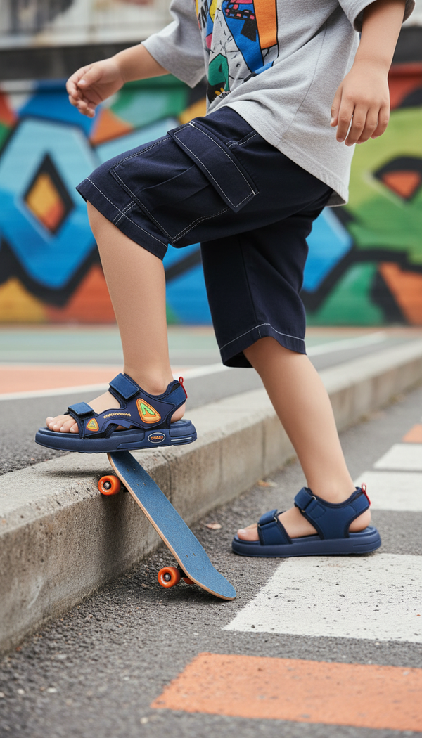Boys Navy Casual Sandal KD4989