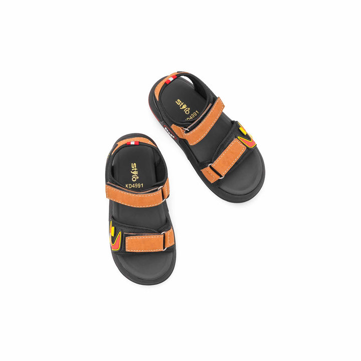 Boys Black Casual Sandal KD4991