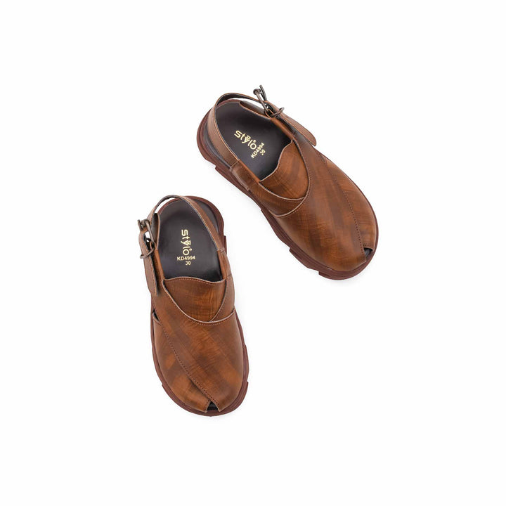 Boys Brown Peshawari Chappal KD4994